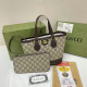 Brown Casual Letters Patchwork Contrast Bags