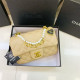 Light Yellow Celebrities Solid Color Patchwork Pearls Decor Bags