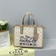 Apricot Casual Graffiti Print Letters Patchwork Zipper Bags