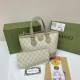 Light Khaki Casual Letters Patchwork Contrast Bags
