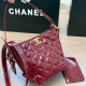 Burgundy Casual Solid Color Patchwork Texture Bags