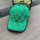 Green Casual Letters Patchwork Contrast Hat