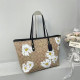 Black Street Flowers Letters Patchwork Zipper Contrast Bags