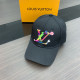 Black Street Flowers Letters Embroidered Hat