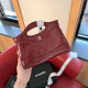 Burgundy Daily Solid Color Patchwork Chains Bags