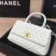 Pure White Casual Solid Color Patchwork Chains Texture Bags