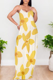 White Purple Casual Graffiti Print Pocket Contrast O Neck Printed Dresses
