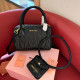 Black Casual Solid Color Patchwork Zipper Texture Bags
