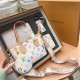 White Casual Letters Gradient Zipper Contrast Bags