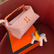 Pink Daily Letters Embroidered Zipper Bags
