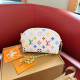 White Daily Letters Gradient Chains Zipper Bags
