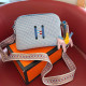 Blue Casual Letters Embroidered Zipper Contrast Bags
