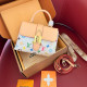 White Casual Letters Gradient Metal Accessories Trim Contrast Bags