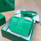 Green Casual Solid Color Weave Adjustable Bags