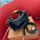 Black Daily Letters Embossed Adjustable Bags