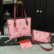 Pink Daily Fruit Print Patchwork Zipper Bags