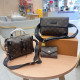 Black Brown Street Letters Patchwork Zipper Contrast Bags