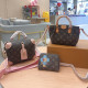 Pink Brown Casual Letters Patchwork Zipper Bags