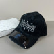 Black Street Letters Distressed Patchwork Hat