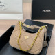 Khaki Street Solid Color Patchwork Chains Zipper Bags