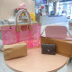 Pink Vacation Letters See-Through Zipper Contrast Bags