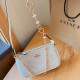 White Casual Letters Patchwork Chains Zipper Bags