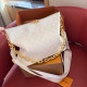 White Casual Letters Chains Zipper Embossed Bags