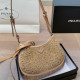 Brown Celebrities Solid Color Patchwork Zipper Rhinestone Decor Bags