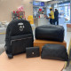 Black Street Letters Patchwork Zipper Embossed Bags