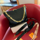 Black Casual Letters Chains Zipper Embossed Bags