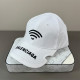 White Casual Letters Embroidered Hat