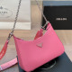 Pink Casual Solid Color Patchwork Chains Zipper Bags
