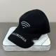 Black Casual Letters Embroidered Hat
