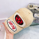 Apricot Hip Hop Digital Letters Patchwork Hat