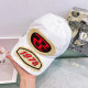 White Hip Hop Digital Letters Patchwork Hat