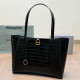 Black Daily Solid Color Patchwork Texture Bags