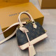 Brown Daily Letters Patchwork Zipper Contrast Bags