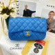 Blue Celebrities Solid Color Patchwork Texture Bags
