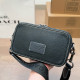 Black Daily Solid Color Patchwork Zipper Bags