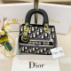 Blue Black Daily Letters Patchwork Contrast Bags