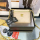 Apricot Daily Solid Color Patchwork Zipper Bags