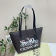 Black Street Graffiti Print Letters Zipper Bags