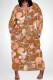 Black Orange Elegant Floral Print Pocket Contrast V Neck Printed Plus Size Dresses