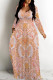 Ginger Casual Zebra Print Snakeskin Print Pocket Contrast O Neck Printed Dresses