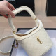 White Casual Solid Color Patchwork Zipper Texture Bags