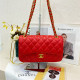 Red Celebrities Solid Color Patchwork Texture Bags