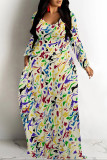 Snake Print Casual Zebra Print Snakeskin Print Pocket Contrast O Neck Printed Dresses