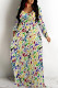 Light Yellow Casual Zebra Print Snakeskin Print Pocket Contrast O Neck Printed Dresses