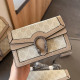 Khaki Casual Letters Patchwork Contrast Bags