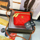 Red Daily Solid Color Patchwork Zipper Bags